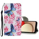 For Samsung Galaxy S22 Ultra 5G Colored Drawing Pattern Flip Leather Case(Dragonfly Flower) - 1