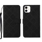 For iPhone 13 Pro Ethnic Style Embossed Pattern Leather Phone Case (Black) - 1