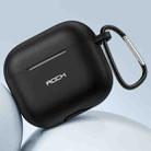 ROCK RPC3013 Silicone Earphone Protective Case with Hook For AirPods 3(Black) - 1