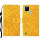 For OPPO Realme C20 / C21 Ethnic Style Embossed Pattern Leather Phone Case(Yellow) - 1