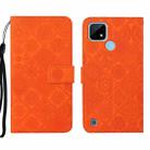 For OPPO Realme C20 / C21 Ethnic Style Embossed Pattern Leather Phone Case(Orange) - 1