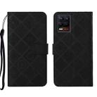 For OPPO Realme 8 4G Ethnic Style Embossed Pattern Leather Phone Case(Black) - 1