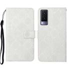 For vivo V21e 5G Ethnic Style Embossed Pattern Leather Phone Case(White) - 1