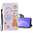 For Xiaomi Redmi K40 Colored Drawing Pattern Flip Leather Case(Smiling Bear) - 1