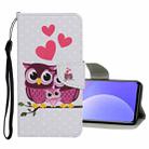 For Xiaomi Redmi Note 10 4G Colored Drawing Pattern Flip Leather Case(Owl Family) - 1