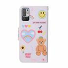 For Xiaomi Redmi Note 10 5G Colored Drawing Pattern Flip Leather Case(Smiling Bear) - 3