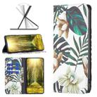 For Nokia G11 / G21 Colored Drawing Pattern Invisible Magnetic Leather Phone Case(Blue Leaf) - 1