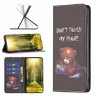 For Nokia G11 / G21 Colored Drawing Pattern Invisible Magnetic Leather Phone Case(Bear) - 1