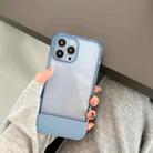TPU + PC Stool Holder Phone Case For iPhone 13 Pro Max(Blue) - 1
