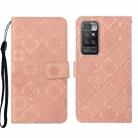 For Xiaomi Redmi 10 Ethnic Style Embossed Pattern Leather Phone Case(Pink) - 1