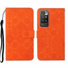 For Xiaomi Redmi 10 Ethnic Style Embossed Pattern Leather Phone Case(Orange) - 1