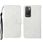 For Xiaomi Redmi 10 Ethnic Style Embossed Pattern Leather Phone Case(White) - 1