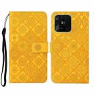 For Xiaomi Redmi 10C Ethnic Style Embossed Pattern Leather Phone Case(Yellow) - 1