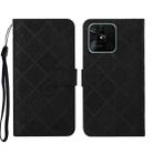 For Xiaomi Redmi 10C Ethnic Style Embossed Pattern Leather Phone Case(Black) - 1