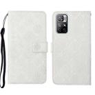 For Xiaomi Redmi Note 11 Ethnic Style Embossed Pattern Leather Phone Case(White) - 1