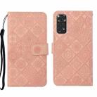 For Xiaomi Redmi Note 11 4G Global Ethnic Style Embossed Pattern Leather Phone Case(Pink) - 1