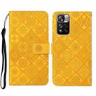 For Xiaomi Redmi Note 11 Pro Ethnic Style Embossed Pattern Leather Phone Case(Yellow) - 1