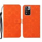 For Xiaomi Redmi Note 11 Pro Ethnic Style Embossed Pattern Leather Phone Case(Orange) - 1