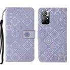For Xiaomi Redmi Note 11 Pro Ethnic Style Embossed Pattern Leather Phone Case(Purple) - 1