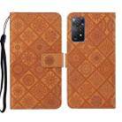 For Xiaomi Redmi Note 11 Pro Global Ethnic Style Embossed Pattern Leather Phone Case(Brown) - 1