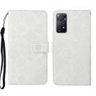 For Xiaomi Redmi Note 11 Pro Global Ethnic Style Embossed Pattern Leather Phone Case(White) - 1
