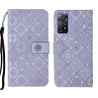 For Xiaomi Redmi Note 11 Pro Global Ethnic Style Embossed Pattern Leather Phone Case(Purple) - 1