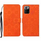 For Xiaomi Redmi Note 10 Pro 5G Ethnic Style Embossed Pattern Leather Phone Case(Orange) - 1