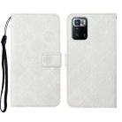 For Xiaomi Redmi Note 10 Pro 5G Ethnic Style Embossed Pattern Leather Phone Case(White) - 1