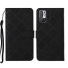 For Xiaomi Redmi Note 10 5G Ethnic Style Embossed Pattern Leather Phone Case(Black) - 1