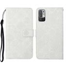 For Xiaomi Redmi Note 10 5G Ethnic Style Embossed Pattern Leather Phone Case(White) - 1