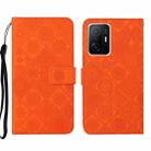 For Xiaomi Mi 11T Ethnic Style Embossed Pattern Leather Phone Case(Orange) - 1