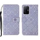 For Xiaomi Mi 11T Ethnic Style Embossed Pattern Leather Phone Case(Purple) - 1