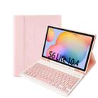 A610B Candy Color Bluetooth Keyboard Leather Case with Pen Slot For Samsung Galaxy Tab S6 Lite 10.4 inch SM-P610 / SM-P615(Pink) - 1