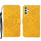 For Samsung Galaxy A13 4G Ethnic Style Embossed Pattern Leather Phone Case(Yellow) - 1