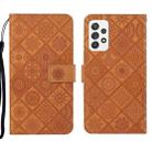 For Samsung Galaxy A23 Ethnic Style Embossed Pattern Leather Phone Case(Brown) - 1