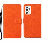 For Samsung Galaxy A23 Ethnic Style Embossed Pattern Leather Phone Case(Orange) - 1