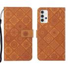 For Samsung Galaxy A32 5G Ethnic Style Embossed Pattern Leather Phone Case(Brown) - 1