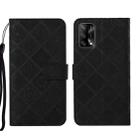 For OPPO A74 4G Ethnic Style Embossed Pattern Leather Phone Case(Black) - 1