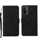 For OPPO A74 5G Ethnic Style Embossed Pattern Leather Phone Case(Black) - 1