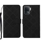 For OPPO A94 4G Ethnic Style Embossed Pattern Leather Phone Case(Black) - 1