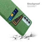 For Samsung Galaxy M23 5G Cloth Texture PC + Nylon Phone Case with Dual Card Slots(Green) - 4