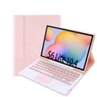 A610B-A Candy Color Bluetooth Keyboard Leather Case with Pen Slot & Touchpad For Samsung Galaxy Tab S6 Lite 10.4 inch SM-P610 / SM-P615(Pink) - 1