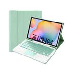 A610B-A Candy Color Bluetooth Keyboard Leather Case with Pen Slot & Touchpad For Samsung Galaxy Tab S6 Lite 10.4 inch SM-P610 / SM-P615(Light Green) - 1
