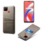 For OPPO Realme C12 Calf Texture PC + PU Leather Back Cover with Dual Card Slots(Grey) - 1