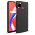 For OPPO Realme C12 Cloth Texture PC + Nylon Back Case(Black) - 1