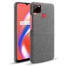 For OPPO Realme C12 Cloth Texture PC + Nylon Back Case(Grey) - 1