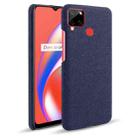 For OPPO Realme C12 Cloth Texture PC + Nylon Back Case(Blue) - 1