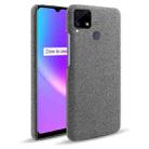 For OPPO Realme C25 Cloth Texture PC + Nylon Back Case(Grey) - 1