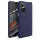 For OPPO Realme GT Neo3 Cloth Texture PC + Nylon Back Case(Blue) - 1