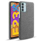 For Samsung Galaxy F23 5G Cloth Texture PC + Nylon Back Case(Grey) - 1